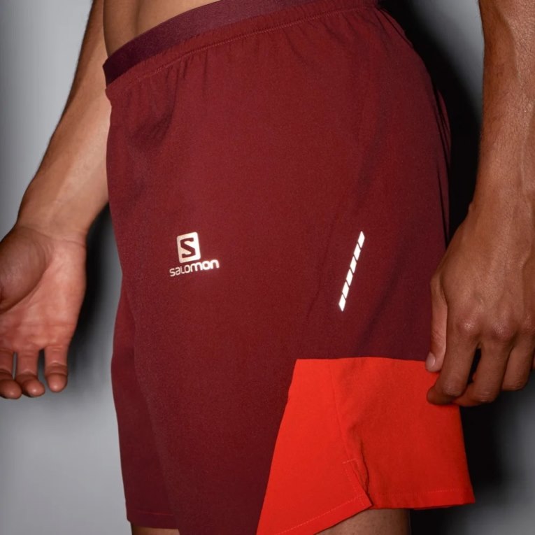 Bermudas Salomon Cross 7'' No Liner Hombre Rojos | MX BPOF236